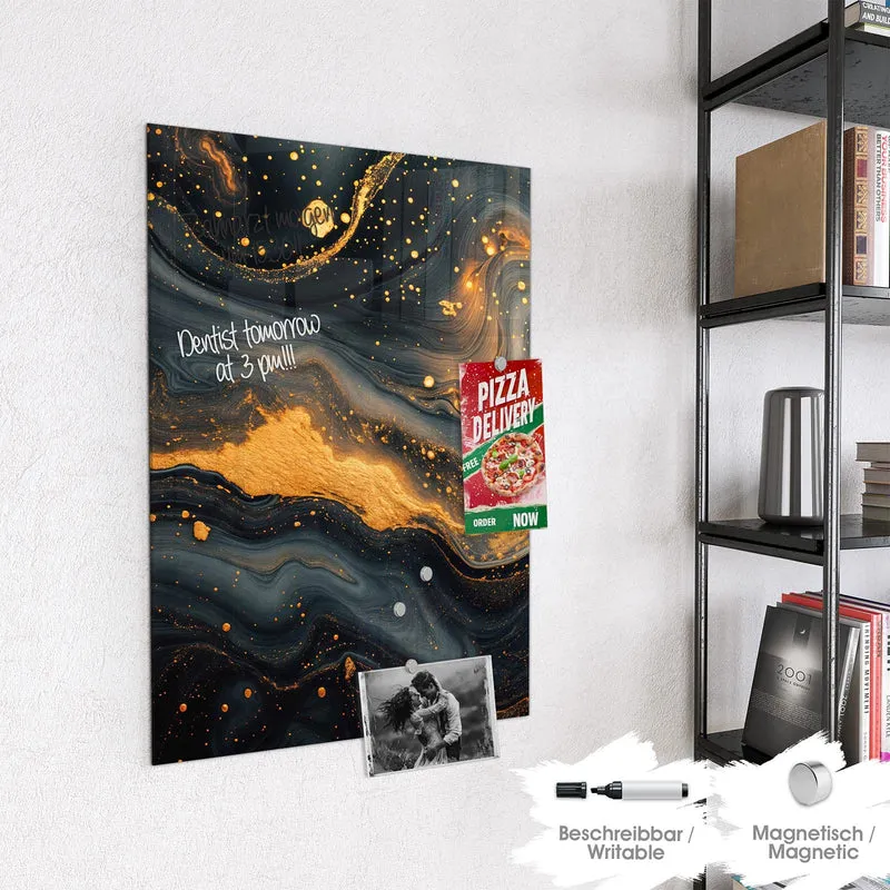 Magnettafel - Marmor mit Goldadern