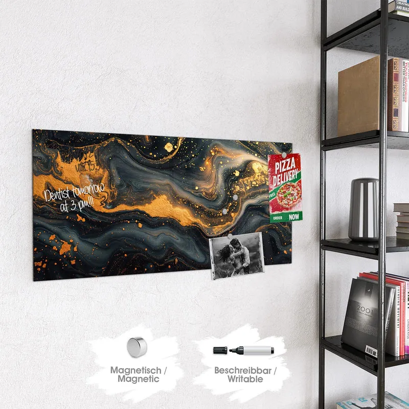 Magnettafel - Marmor mit Goldadern