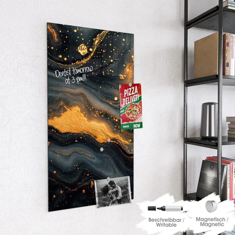 Magnettafel - Marmor mit Goldadern