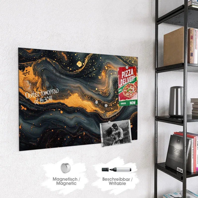 Magnettafel - Marmor mit Goldadern