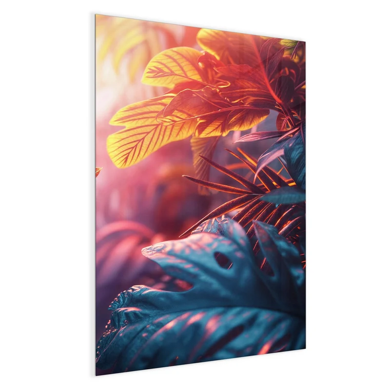 Magnettafel - Dschungel im Neonlicht