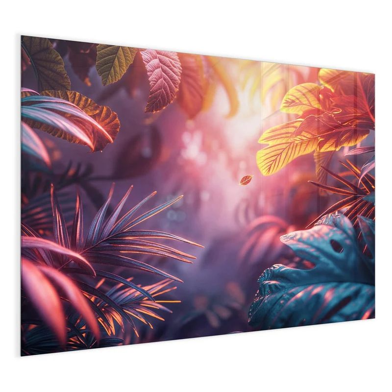 Magnettafel - Dschungel im Neonlicht