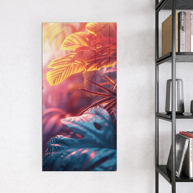 Magnettafel - Dschungel im Neonlicht