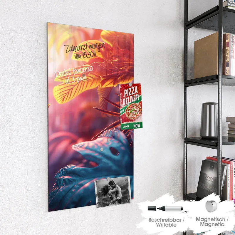 Magnettafel - Dschungel im Neonlicht