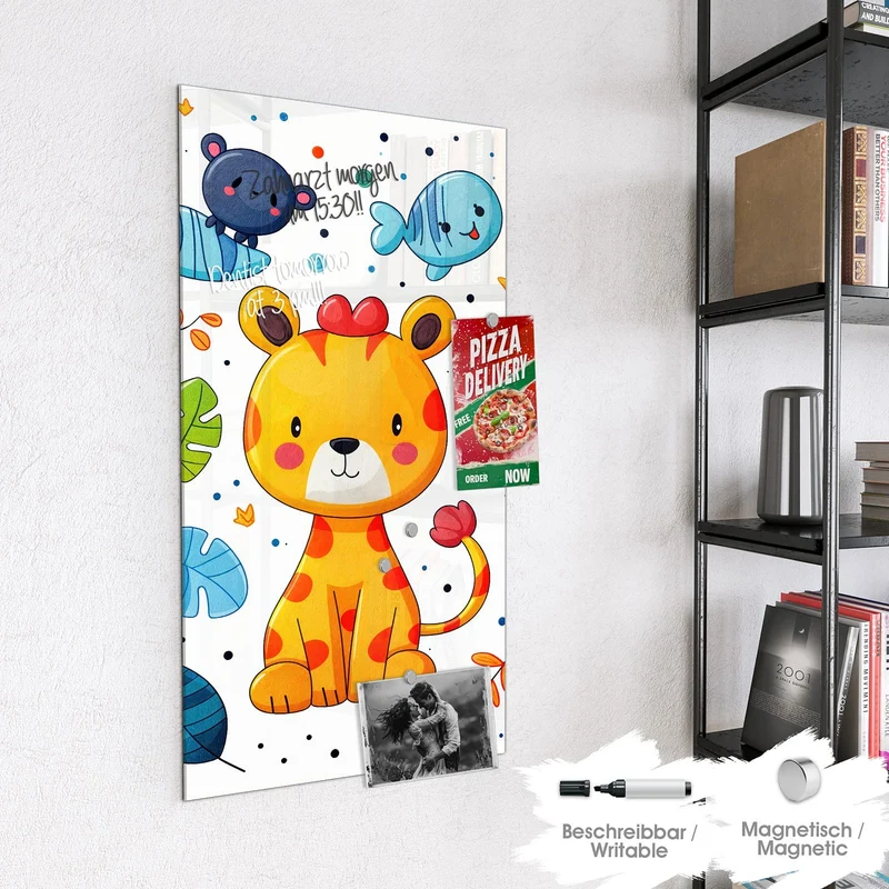 Magnettafel - Löwe und Leopard