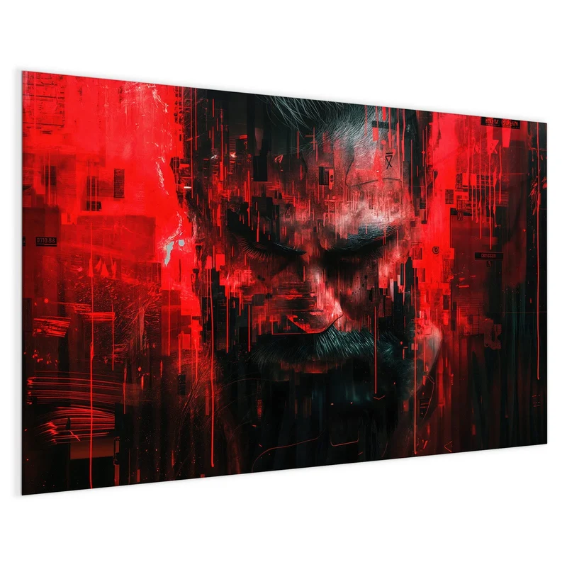Magnettafel - Porträt in Rot