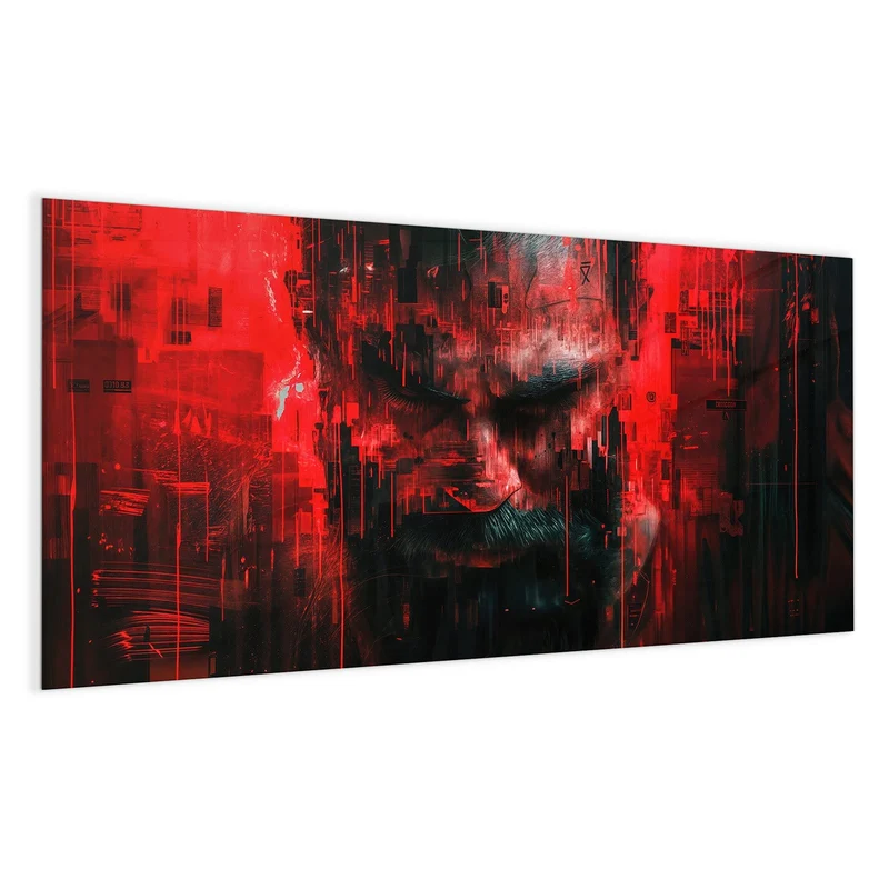 Magnettafel - Porträt in Rot