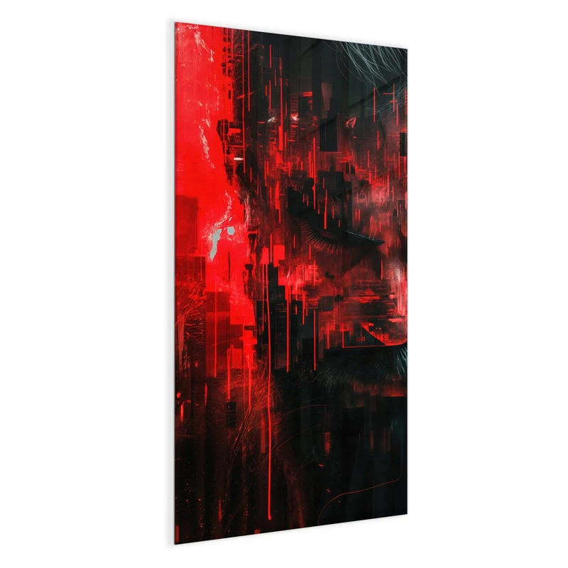Magnettafel - Porträt in Rot