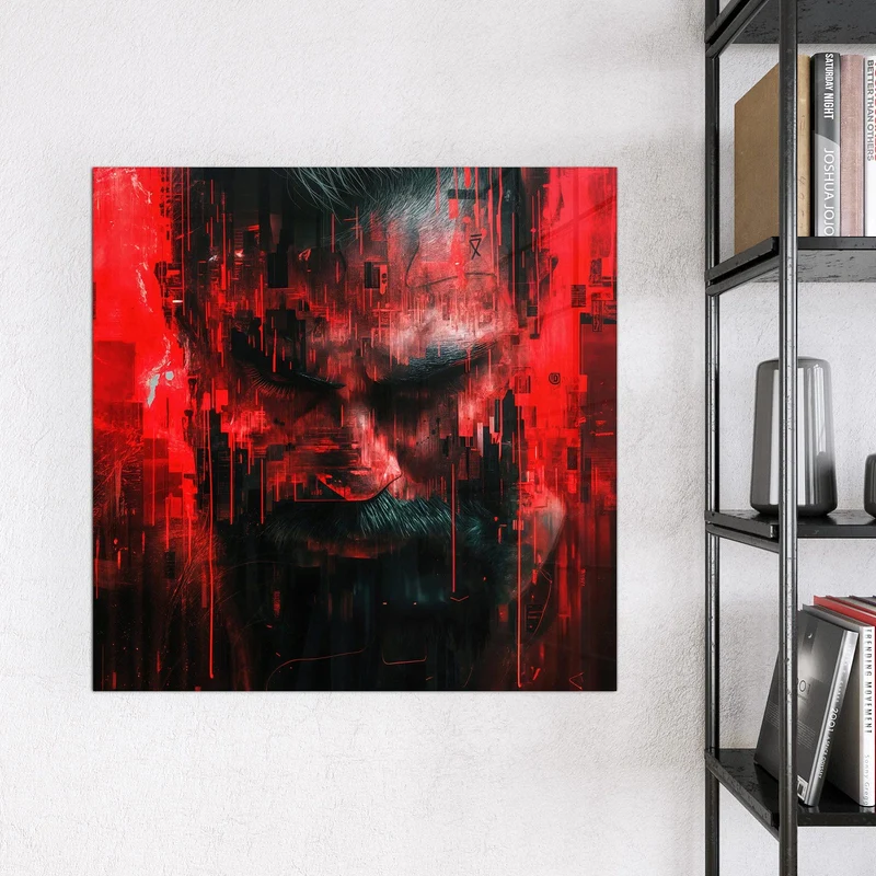 Magnettafel - Porträt in Rot