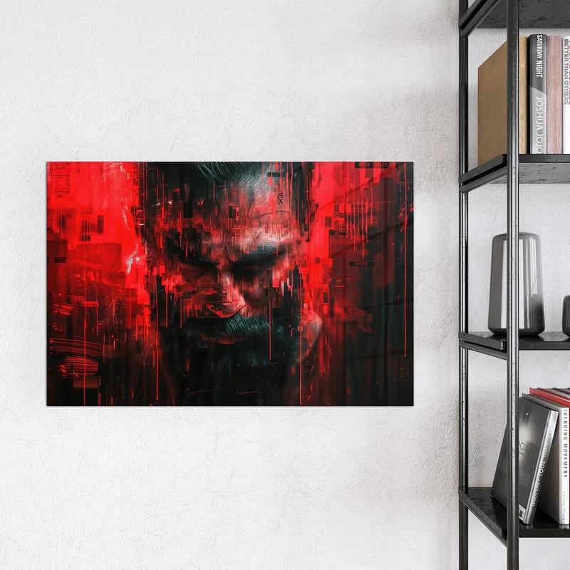 Magnettafel - Porträt in Rot