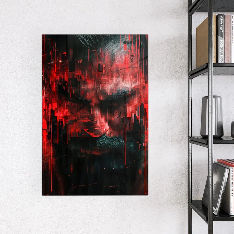 Magnettafel - Porträt in Rot