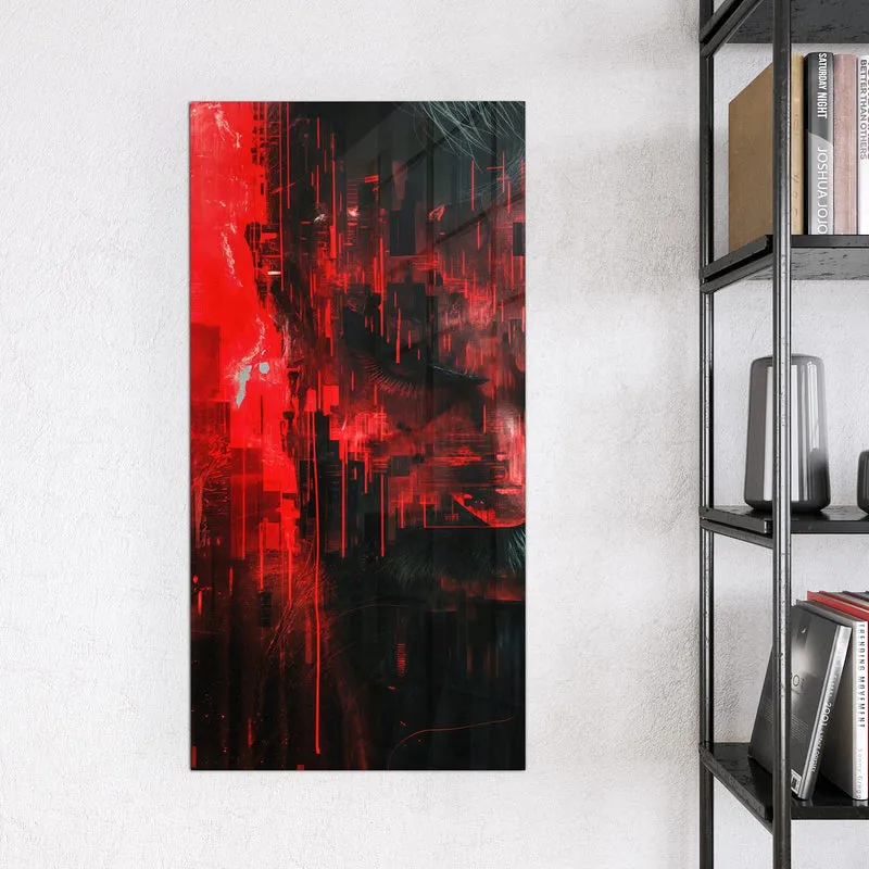 Magnettafel - Porträt in Rot