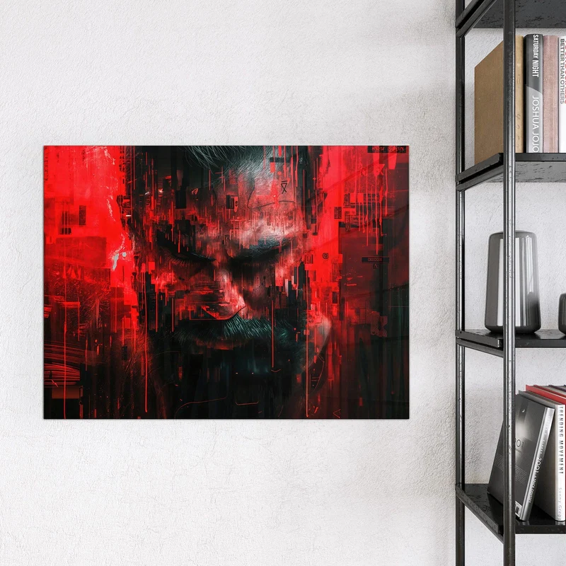 Magnettafel - Porträt in Rot