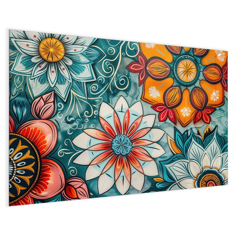 Magnettafel - Ornamente und Blüten
