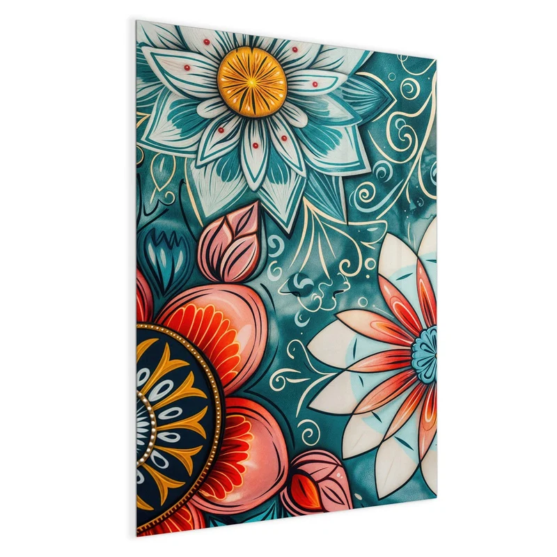 Magnettafel - Ornamente und Blüten