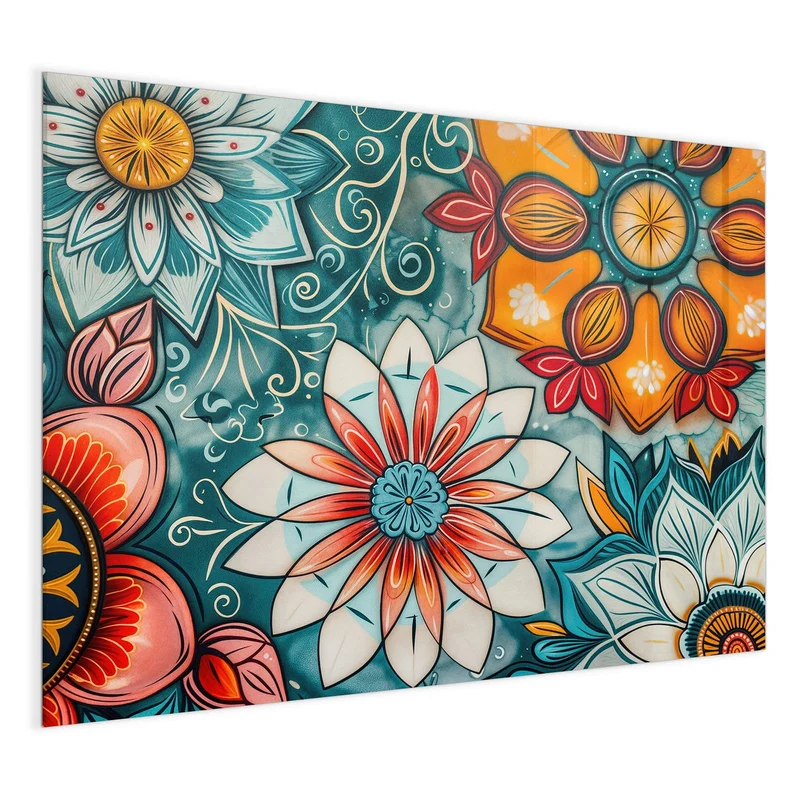 Magnettafel - Ornamente und Blüten