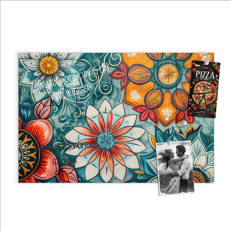 Magnettafel - Ornamente und Blüten
