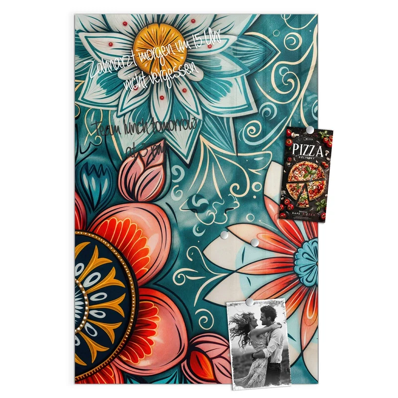 Magnettafel - Ornamente und Blüten