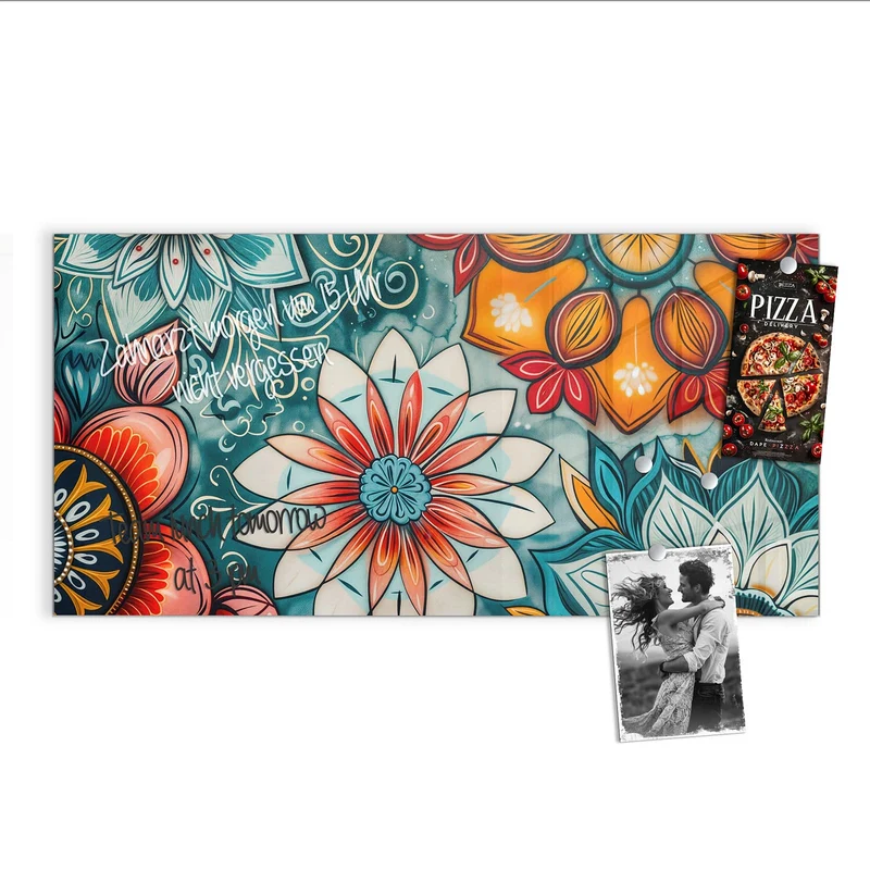 Magnettafel - Ornamente und Blüten
