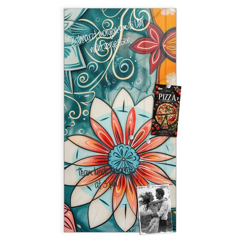 Magnettafel - Ornamente und Blüten