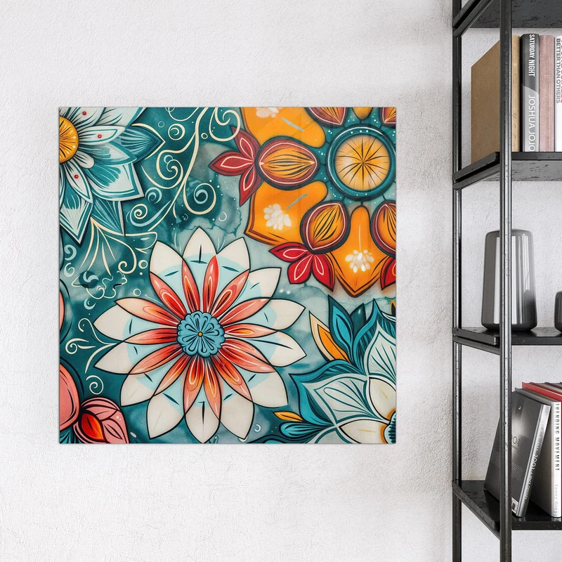 Magnettafel - Ornamente und Blüten