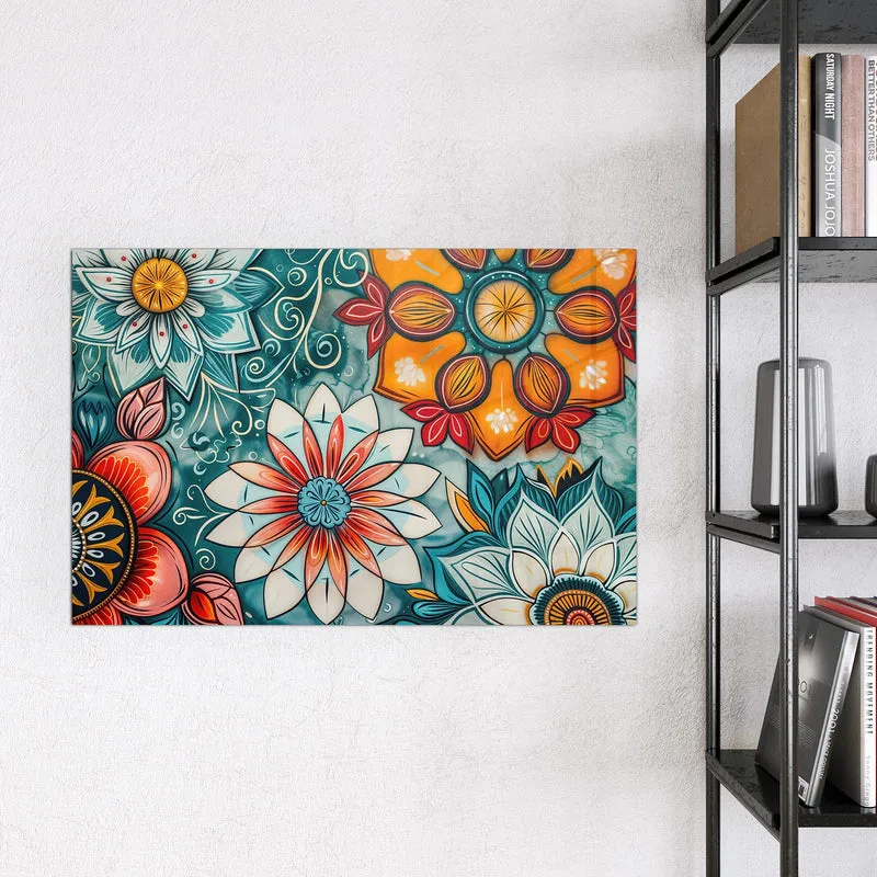 Magnettafel - Ornamente und Blüten