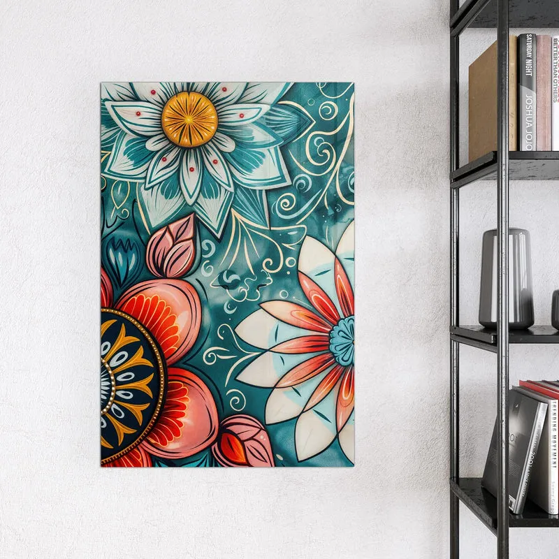 Magnettafel - Ornamente und Blüten