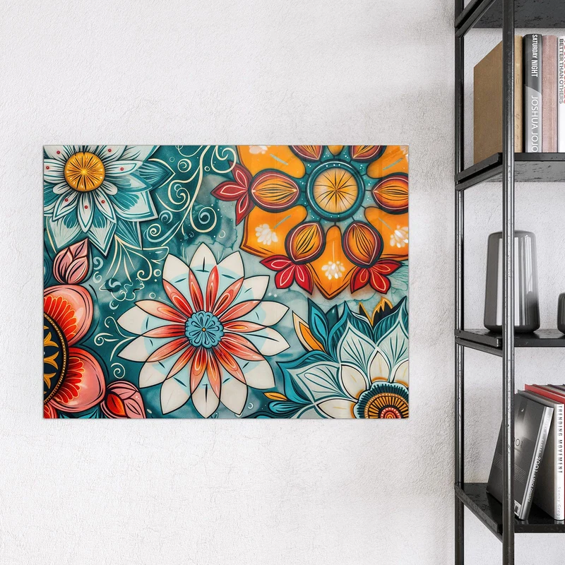 Magnettafel - Ornamente und Blüten
