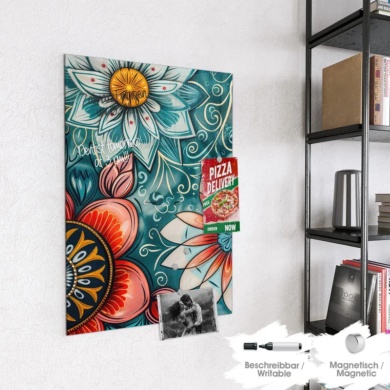 Magnettafel - Ornamente und Blüten