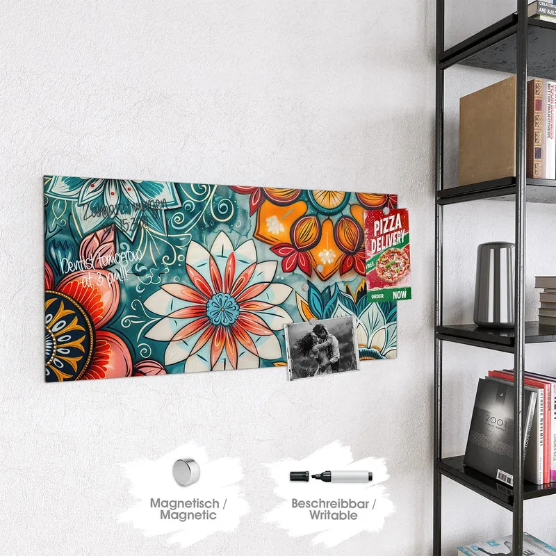 Magnettafel - Ornamente und Blüten