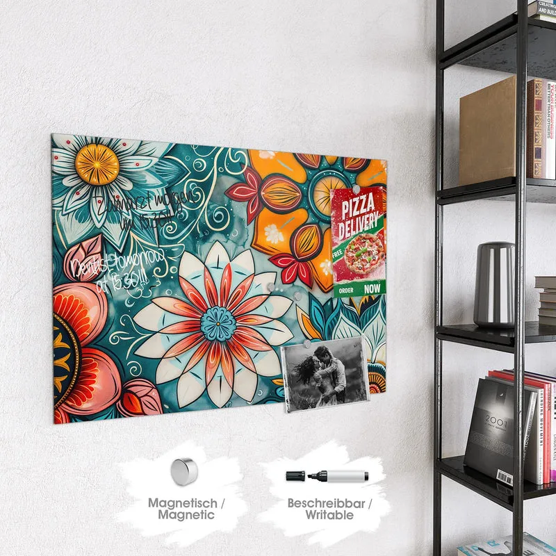 Magnettafel - Ornamente und Blüten