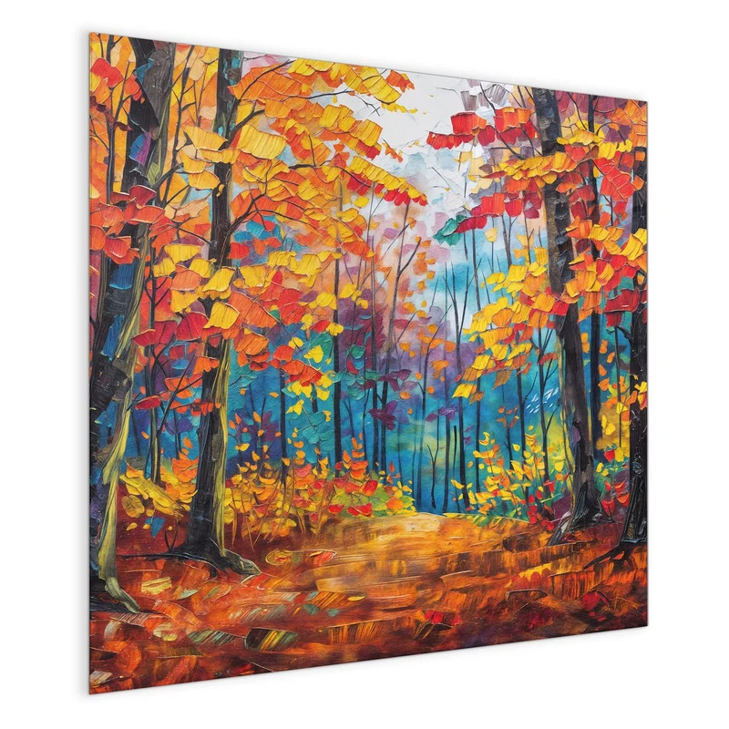 Magnettafel - Gemalter Herbstwald
