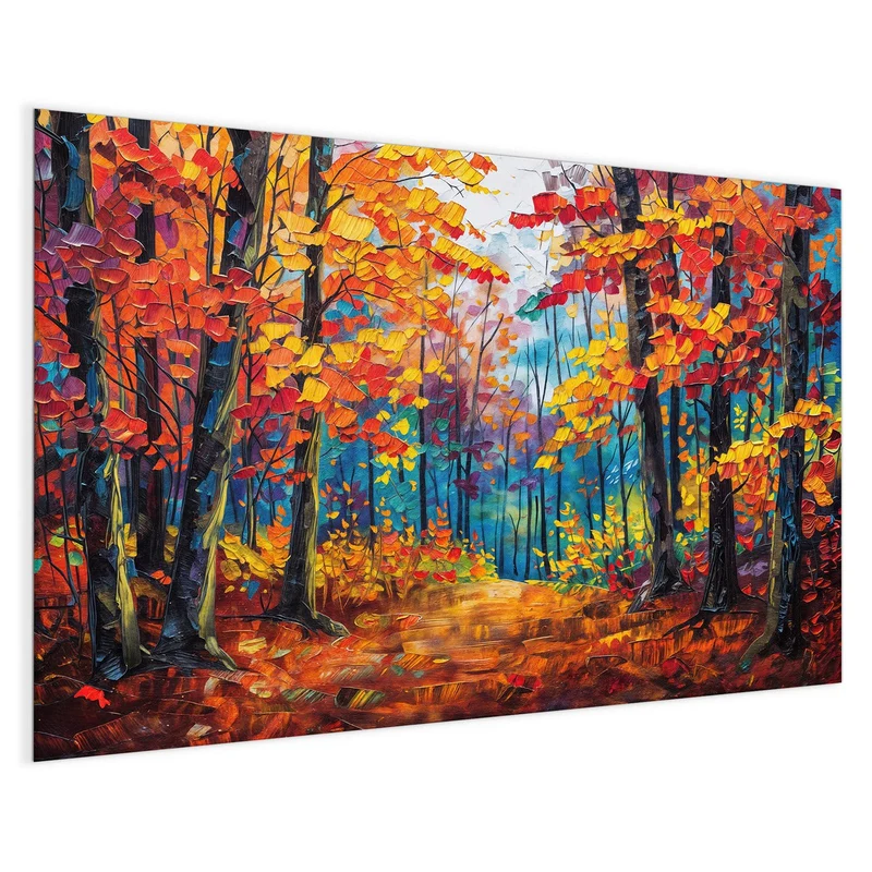 Magnettafel - Gemalter Herbstwald