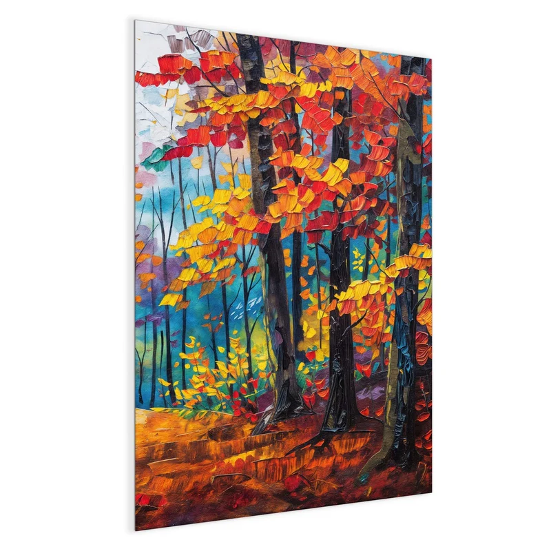 Magnettafel - Gemalter Herbstwald