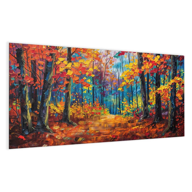 Magnettafel - Gemalter Herbstwald
