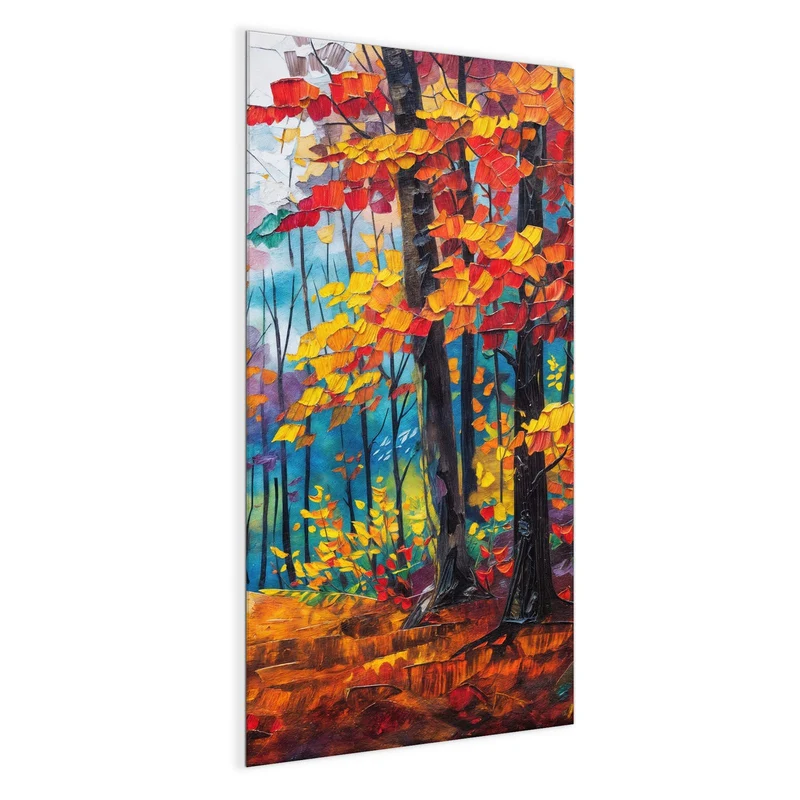 Magnettafel - Gemalter Herbstwald