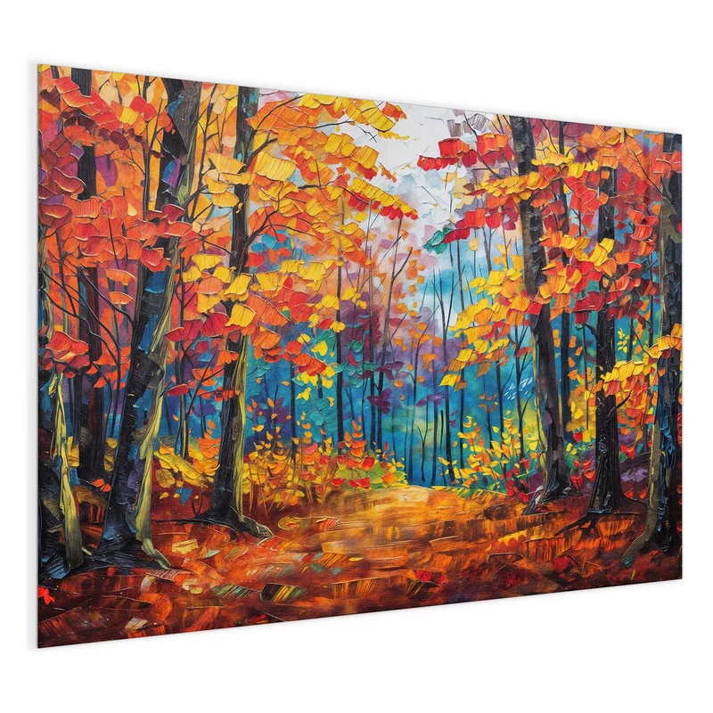 Magnettafel - Gemalter Herbstwald