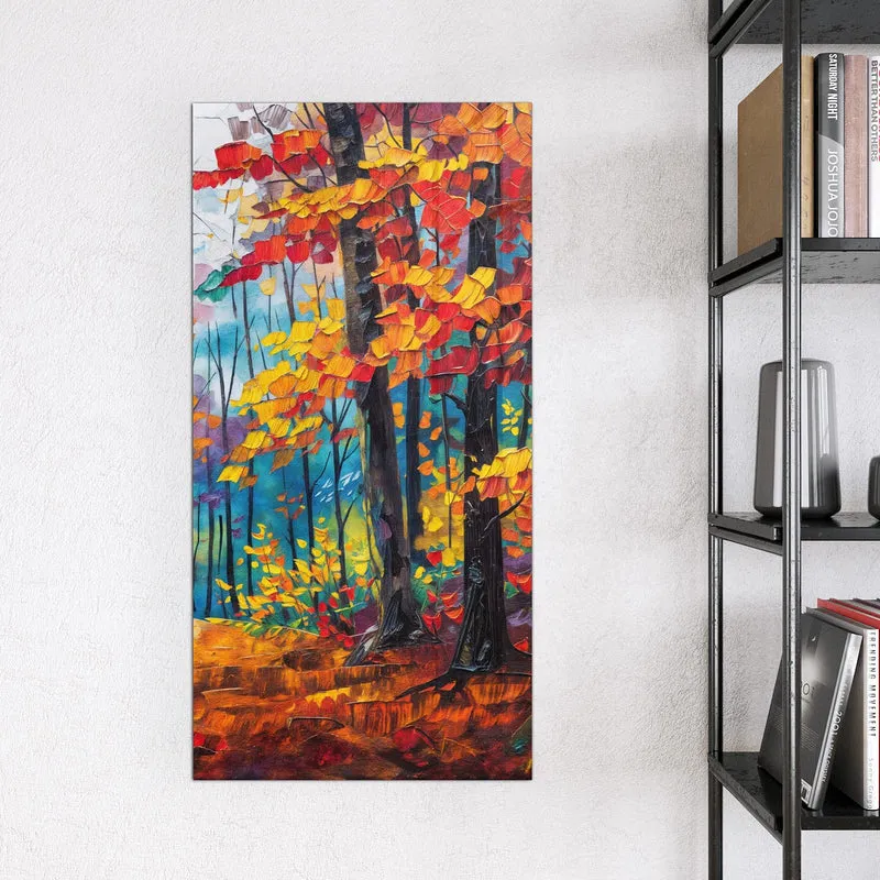 Magnettafel - Gemalter Herbstwald