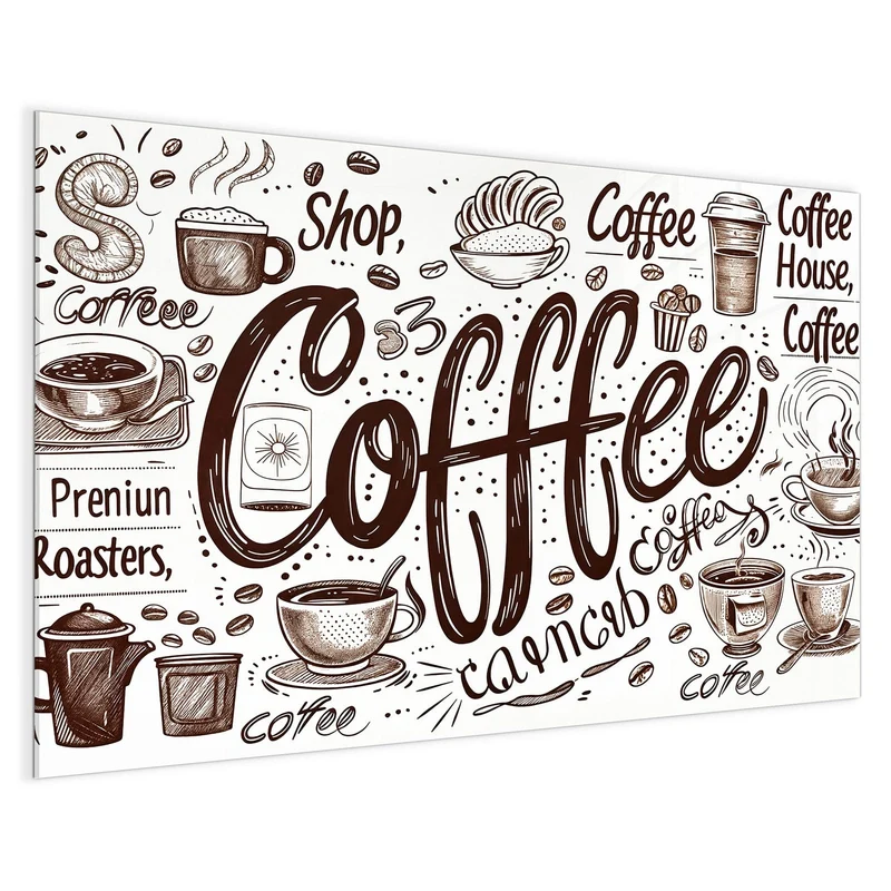 Magnettafel - Handgezeichneter Kaffee