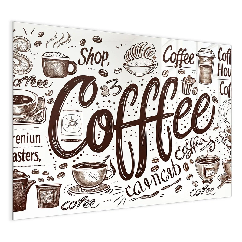 Magnettafel - Handgezeichneter Kaffee