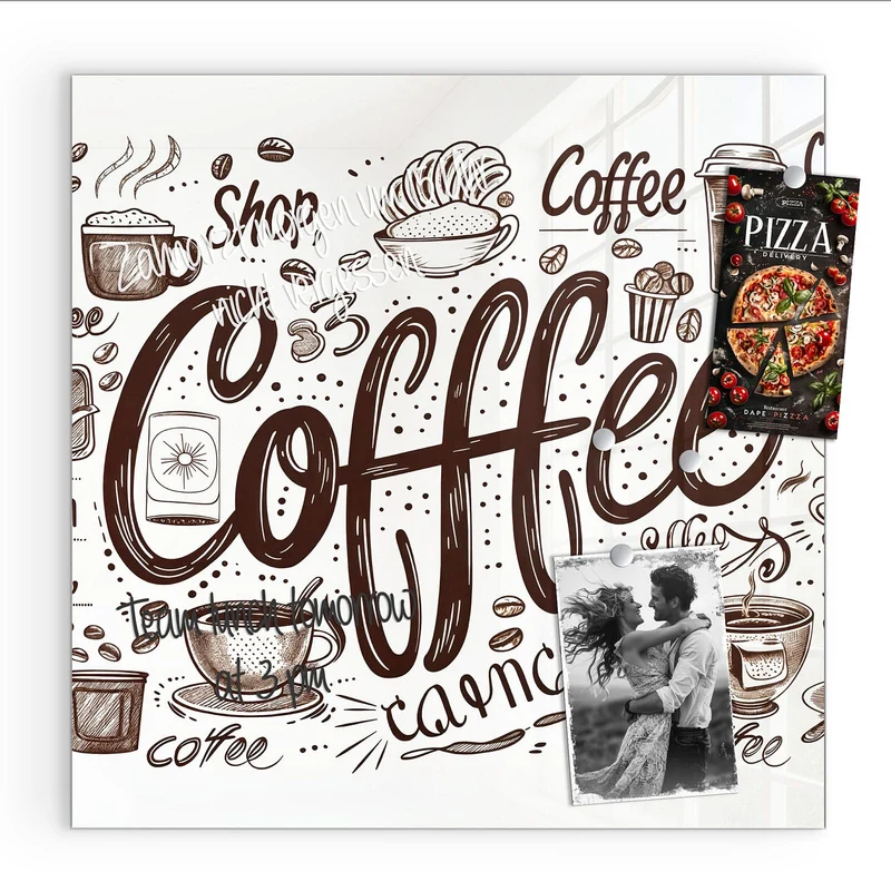 Magnettafel - Handgezeichneter Kaffee