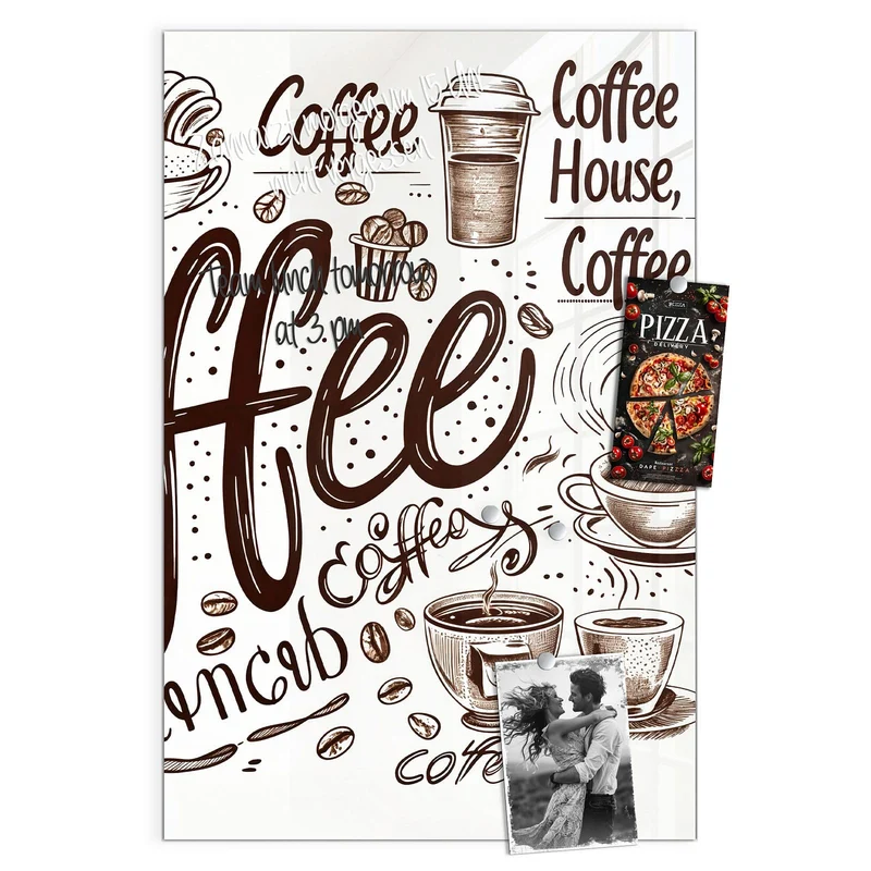 Magnettafel - Handgezeichneter Kaffee
