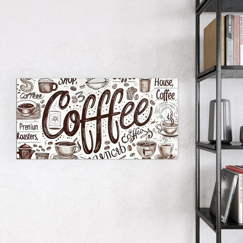 Magnettafel - Handgezeichneter Kaffee