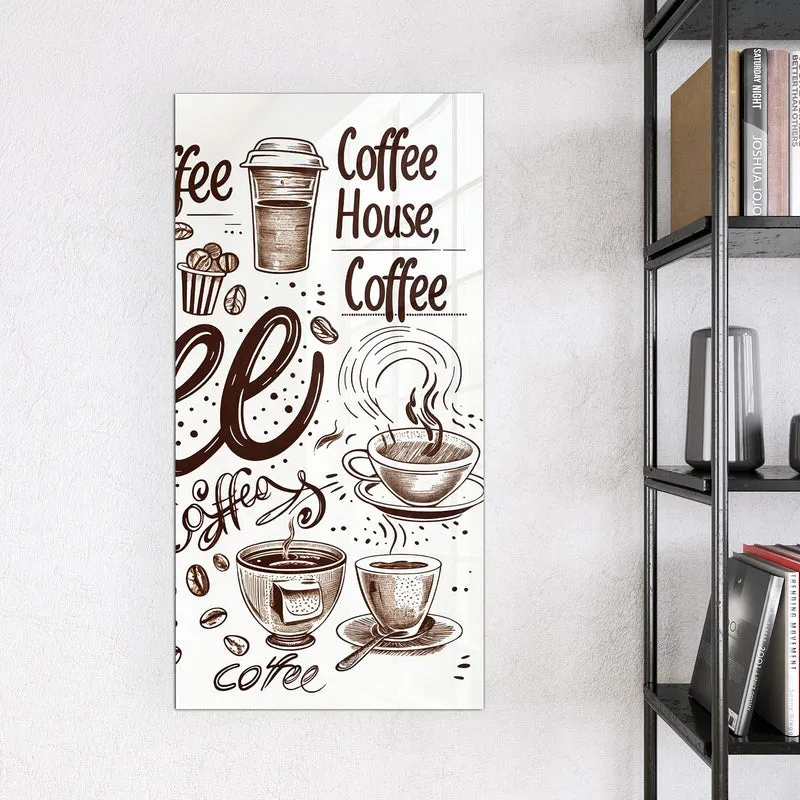 Magnettafel - Handgezeichneter Kaffee