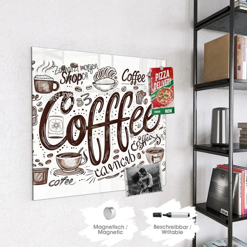Magnettafel - Handgezeichneter Kaffee