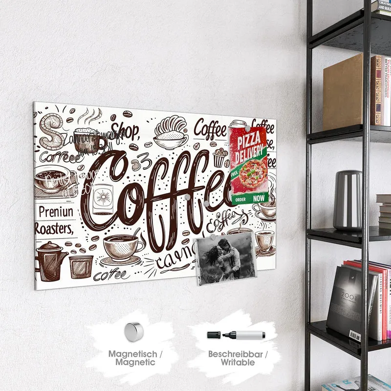 Magnettafel - Handgezeichneter Kaffee