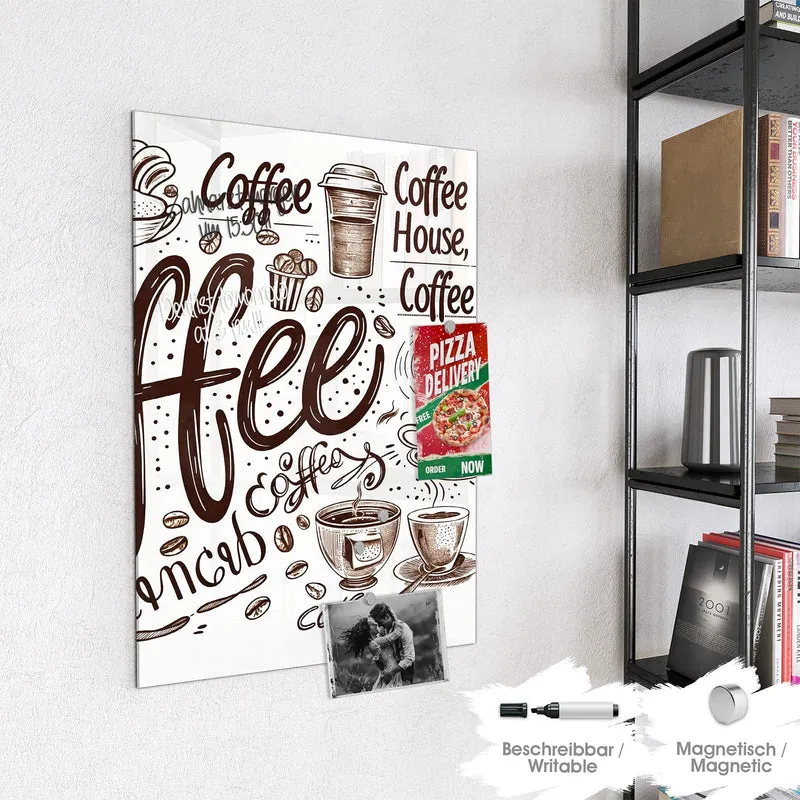 Magnettafel - Handgezeichneter Kaffee