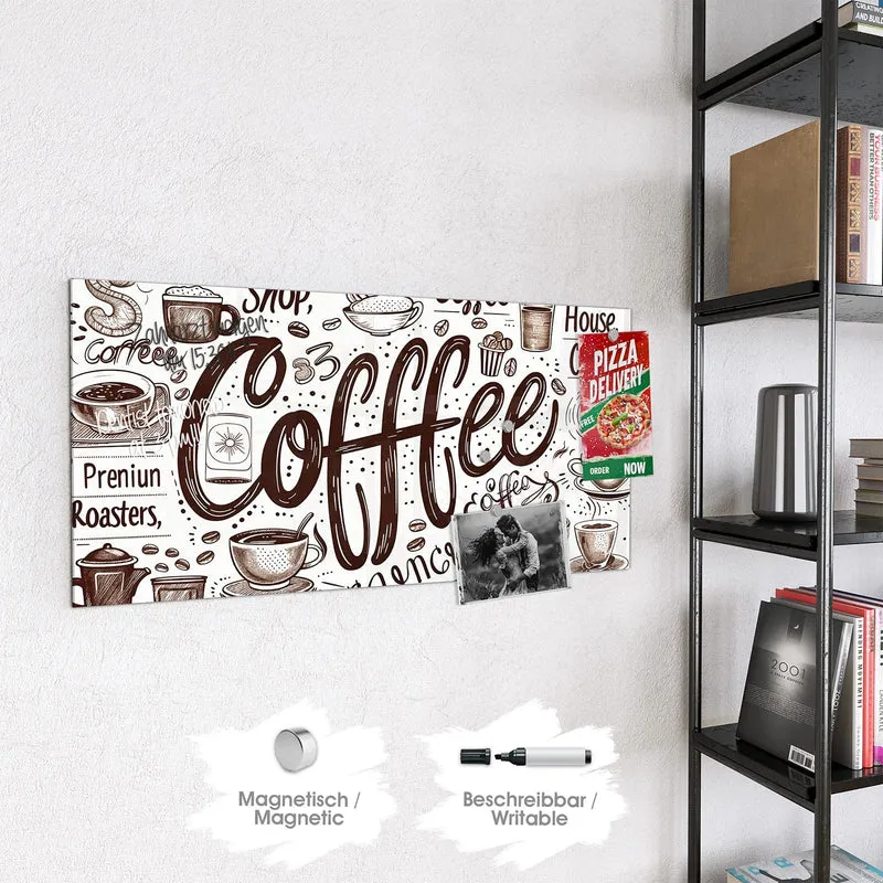 Magnettafel - Handgezeichneter Kaffee