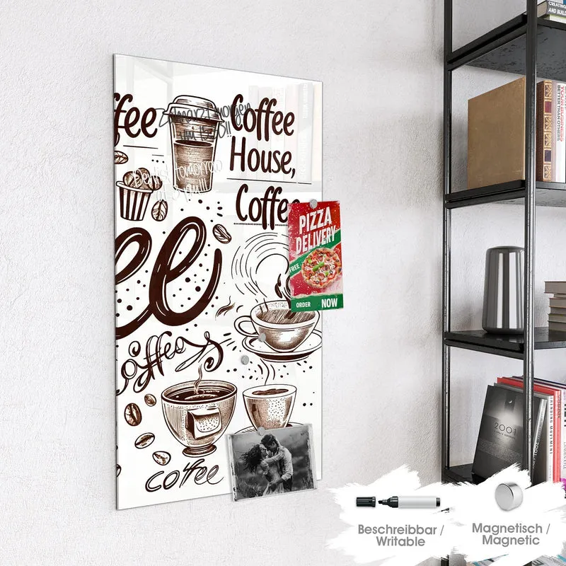 Magnettafel - Handgezeichneter Kaffee