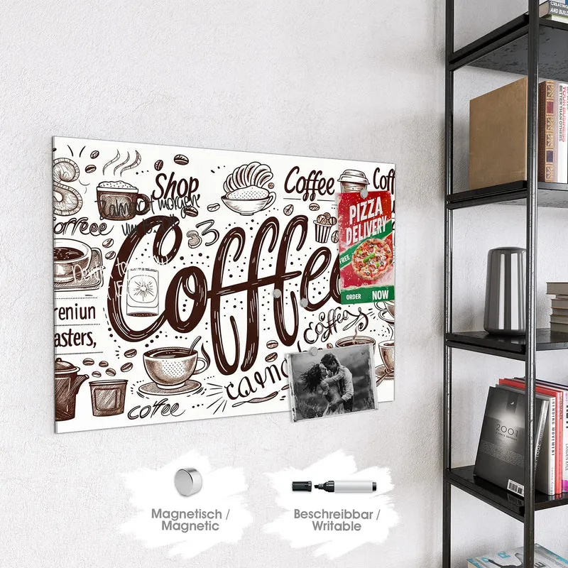 Magnettafel - Handgezeichneter Kaffee